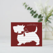 Scottish Terrier Scotty Dog Puppy Scottie bedankt (Staand voorkant)