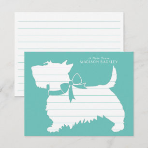 Scottish Terrier Scotty Dog Puppy Scottie bedankt