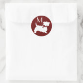 Scottish Terrier Scotty Dog Puppy Scottie Classic Ronde Sticker (Tas)