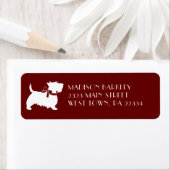 Scottish Terrier Scotty Dog Puppy Scottie Label (Insitu)