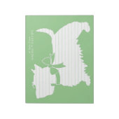 Scottish Terrier Scotty Dog Puppy Scottie Notepad Notitieblok (Linkerzijde)