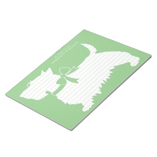 Scottish Terrier Scotty Dog Puppy Scottie Notepad Notitieblok (Schuin)