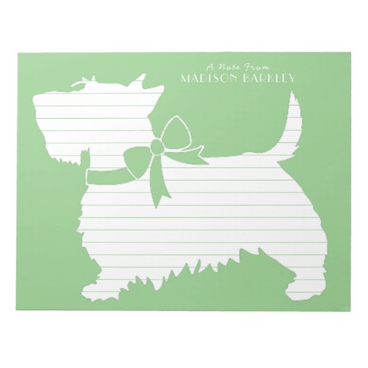 Scottish Terrier Scotty Dog Puppy Scottie Notepad Notitieblok (Voorkant)