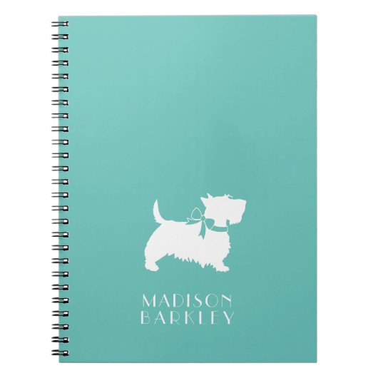 Scottish Terrier Scotty Dog Puppy Scottie Notitieb Notitieboek (Voorkant)