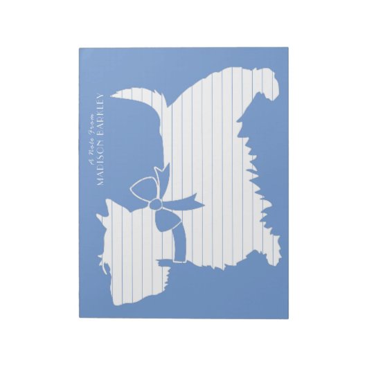 Scottish Terrier Scotty Dog Puppy Scottie Notitieblok (Linkerzijde)