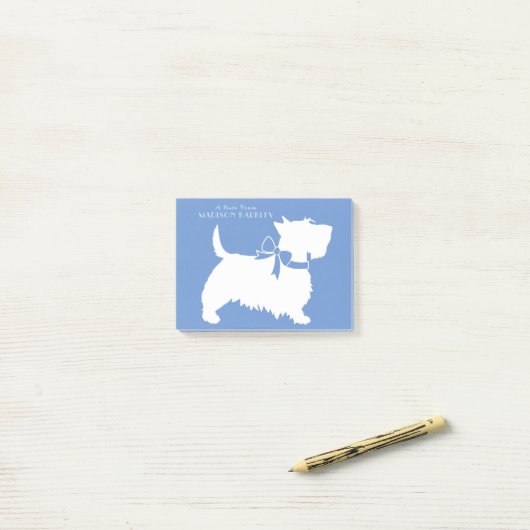 Scottish Terrier Scotty Dog Puppy Scottie Post-it® Notes (Op bureau)