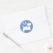 Scottish Terrier Scotty Dog Puppy Scottie Ronde Sticker (Envelop)