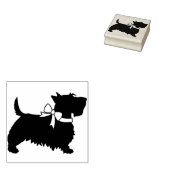 Scottish Terrier Scotty Dog Puppy Scottie Rubberstempel (Gestempeld)
