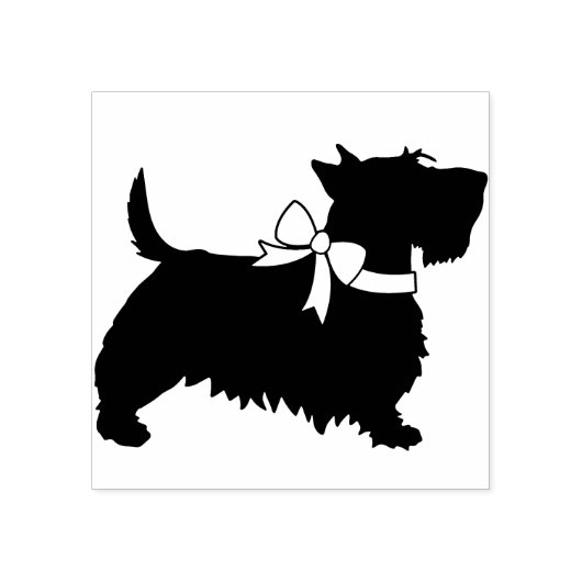 Scottish Terrier Scotty Dog Puppy Scottie Rubberstempel (Afrduk)