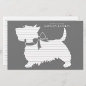 Scottish Terrier Scotty Dog Puppy Scottie Statione Briefpapier (Voorkant / Achterkant)