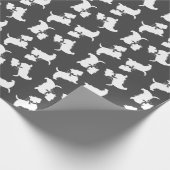 Scottish Terrier Scotty Dog Puppy Scottie Wrapping Cadeaupapier (Hoek)