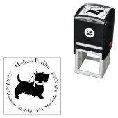 Scottish Terrier Scotty Dog Puppy Scottie Zelfinktende Stempel (In situ)