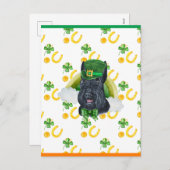 Scottish Terrier Shamrock St. Patricks Day Feestdagenkaart (Voorkant / Achterkant)