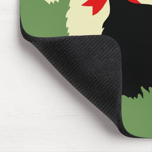 Scottish Terrier/shiers silhouette, Island green Muismat (Hoek)