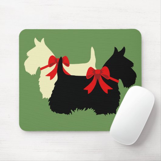 Scottish Terrier/shiers silhouette, Island green Muismat (Met muis)