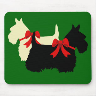 Scottish Terrier/shiers silhouette, Island green Muismat