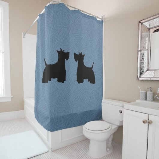 Scottish Terrier Shower Curtain Douchegordijn (In situ)