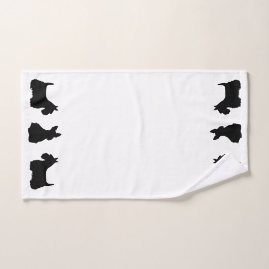 Scottish Terrier/silhouet - kies je eigen kleur Bad Handdoek (Handdoek)