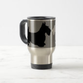 Scottish Terrier Silhouette Duet Reisbeker (Voorkant links)