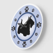 Scottish Terrier Silhouette Grote Klok (Hoek)