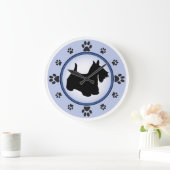 Scottish Terrier Silhouette Grote Klok (Huis)
