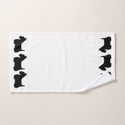 Scottish Terrier, silhouette - kies je eigen kleur Bad Handdoek (Handdoek)