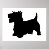 Scottish Terrier Silhouette Poster (Voorkant)