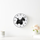 Scottish Terrier Silhouette Ronde Klok (Huis)