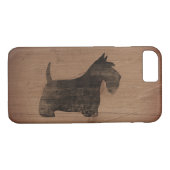 Scottish Terrier Silhouette Rustic Case-Mate iPhone Case (Achterkant (Horizontaal))