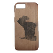 Scottish Terrier Silhouette Rustic Case-Mate iPhone Case (Achterkant)