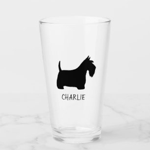 Scottish Terrier Silhouette Scottie Dog Custom Glas