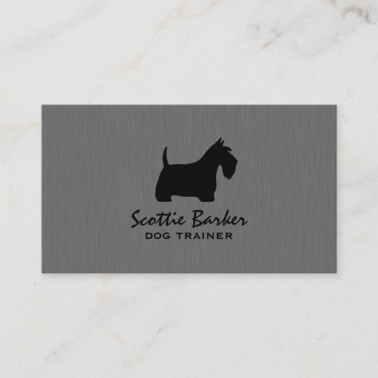 Scottish Terrier Silhouette | Scottie Dog Visitekaartje (Voorkant)