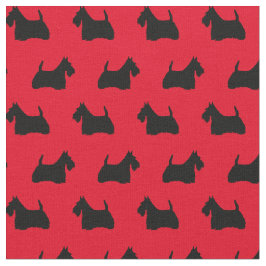 Scottish Terrier Silhouette Stof