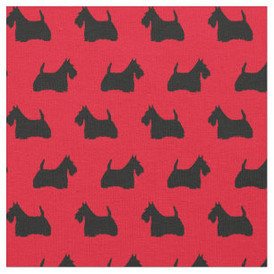 Scottish Terrier Silhouette Stof