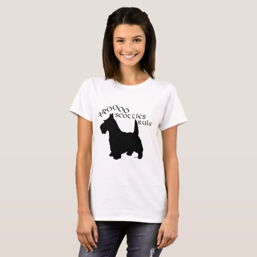 Scottish Terrier Silhouette T-shirt (Voorkant volledig)
