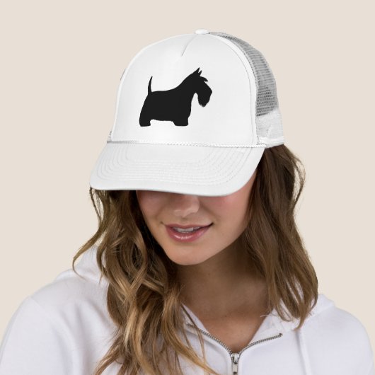 Scottish Terrier Silhouette Trucker Pet (In situ)