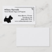 Scottish Terrier Silhouette Visitekaartje (Voorkant / Achterkant)