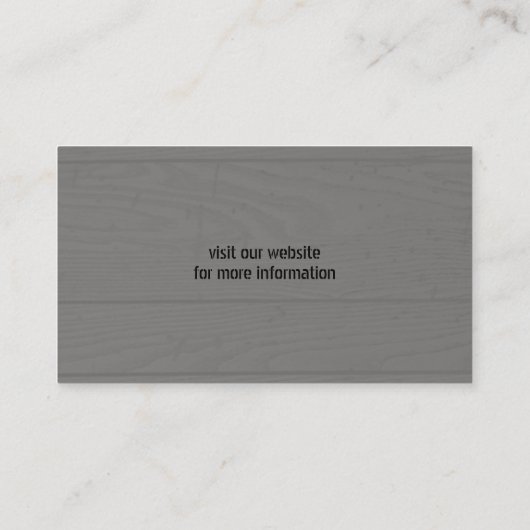 Scottish Terrier Silhouette Wood Grain Style Visitekaartje (Achterkant)