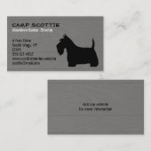 Scottish Terrier Silhouette Wood Grain Style Visitekaartje (Voorkant / Achterkant)