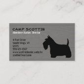 Scottish Terrier Silhouette Wood Grain Style Visitekaartje (Voorkant)