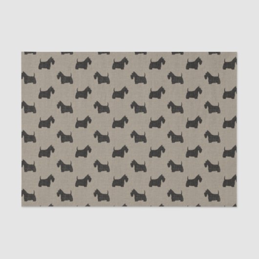 Scottish Terrier Silhouettes Pattern Scottie Dogs Tissuepapier (Voorkant)