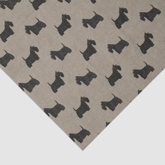 Scottish Terrier Silhouettes Pattern Scottie Dogs Tissuepapier (Detail)