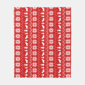 Scottish Terrier Silhouettes Scottie Dog Kerstmis Fleece Deken (Voorkant)