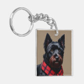 Scottish Terrier Sleutelhanger (Voorkant Links)