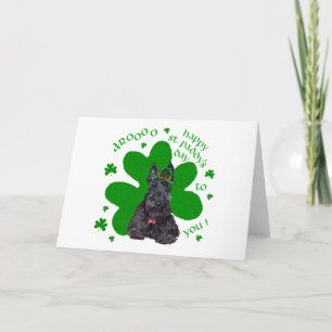 Scottish Terrier St. Paddys Day Kaart