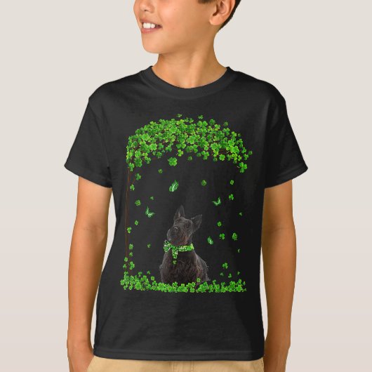 Scottish Terrier St Patricks Day Lover Irish Shamr T-shirt (Voorkant)
