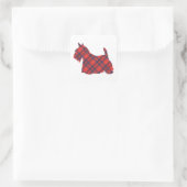 Scottish Terrier Stewart Tartan Vierkante Sticker (Tas)