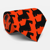 Scottish Terrier Stropdas (Opgerold)