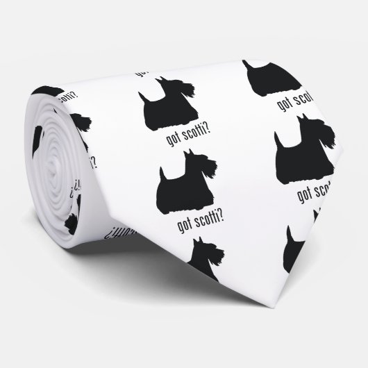 Scottish Terrier Stropdas (Opgerold)