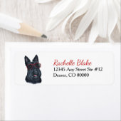 Scottish Terrier Sunbric Return-adres Etiket (Insitu)